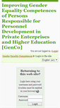 Mobile Screenshot of moodle.gender-competence.eu